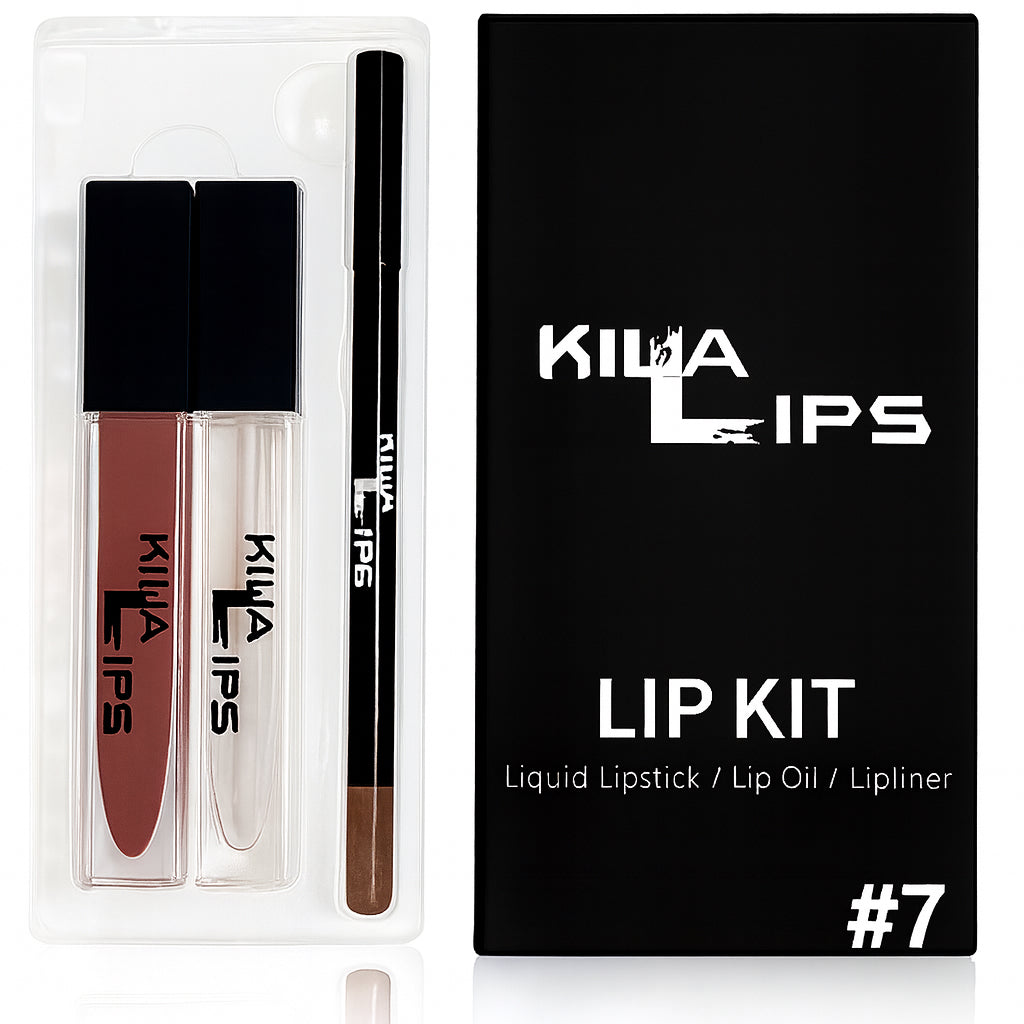 3 in 1 lip kit #7 (WARM BROWN)
