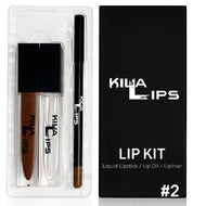 3 in 1 lip kit #2 (DARK CHOCOLATE BROWN)