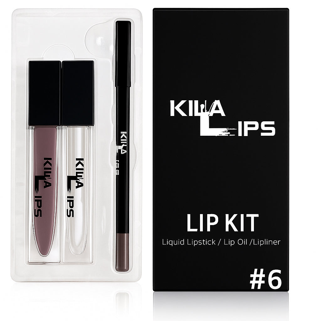 3 in 1 lip kit #6 (DUSTY TAUPE-MAUVE)