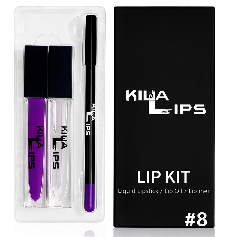 3 in 1 lip kit #8 (TRUE PURPLE)