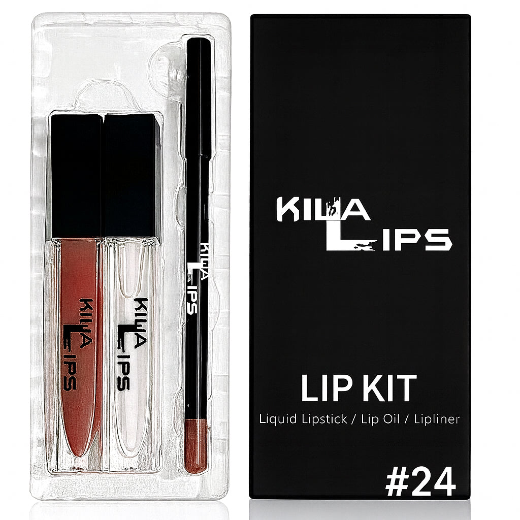 3 in 1 lip kit #24 (TERRACOTTA NUDE)