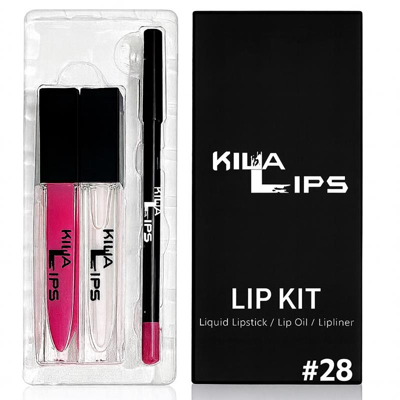 3 in 1 lip kit #28 (HOT PINK)