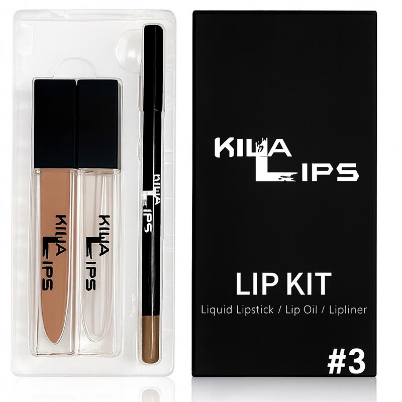 3 in 1 Lip Kit #3 (MEDIUM NUDE)