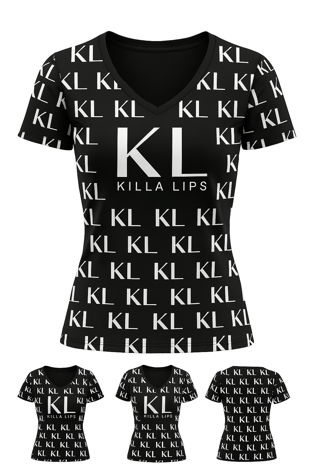 Sublimation v-neck t-shirt